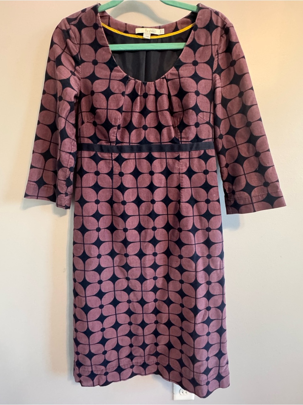 Boden Corduroy 3/4 sleeve Soft Fine Pin style Women's 6L